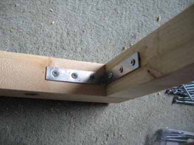 The corners were re-enforced with angle brackets