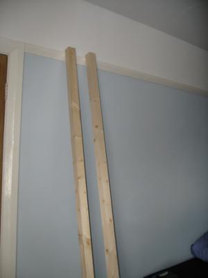 Timbers ready for the construction of the second side frame