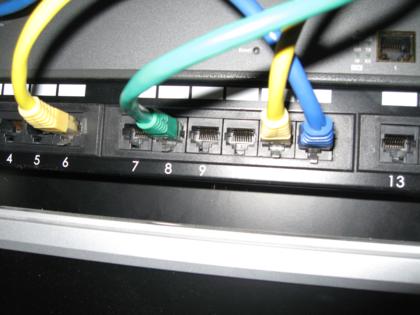Patch panel connection Patch panel connection
