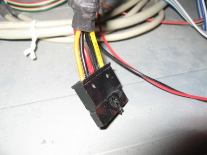Fried SATA power plug