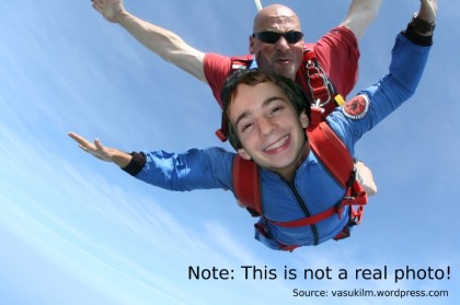A mock-up of me skydiving